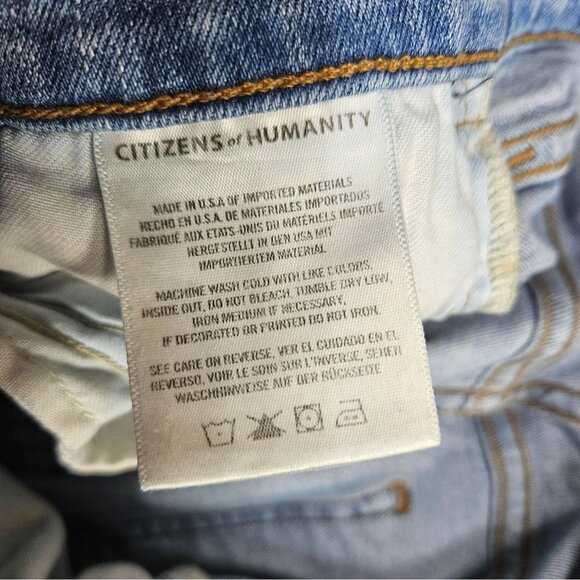 Citizens Of Humanity Women Size 23 Rocket Crop High Rise Skinny Distressed Jeans - Picture 8 of 15